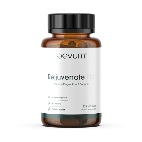 Re:juvenate Pro immune and longevity supplement, 60 capsules, bottle on a white background